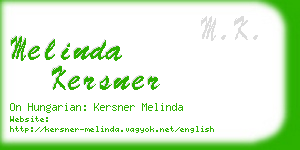 melinda kersner business card